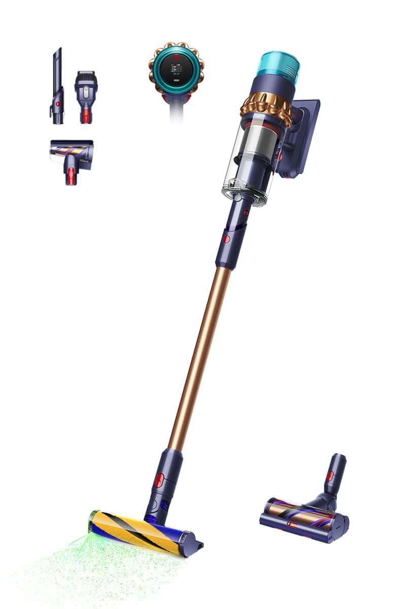 Dyson Gen5detect cordless vacuum cleaner with attachments and digital display