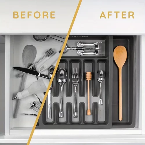 Expandable cutlery organizer 